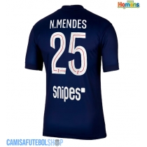 Camisa de time de futebol Paris Saint-Germain Nuno Mendes #25 Replicas 1º Equipamento 2025-26 Manga Curta